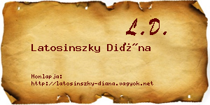 Latosinszky Diána névjegykártya